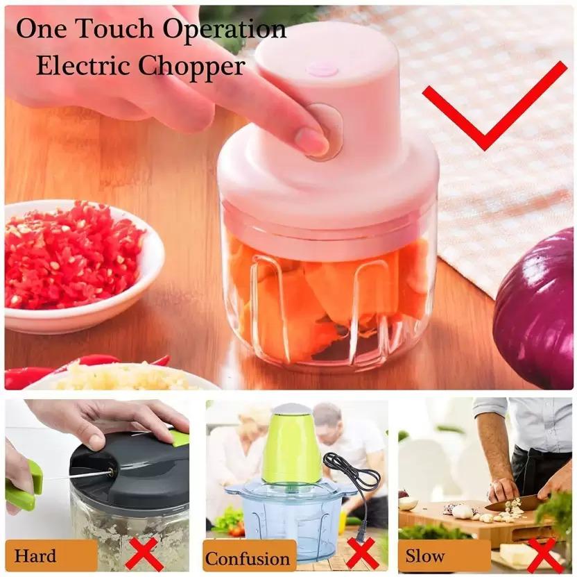 KolorFish Mini Electric Garlic Chopper 250ml