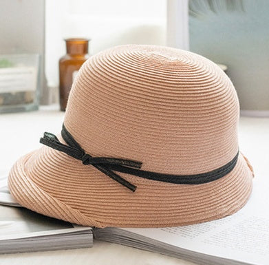 Foldable Visor Hepburn Bucket Hat Straw